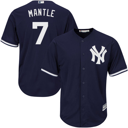 Yankees #7 Mickey Mantle Navy blue Cool Base Stitched Youth MLB Jersey
